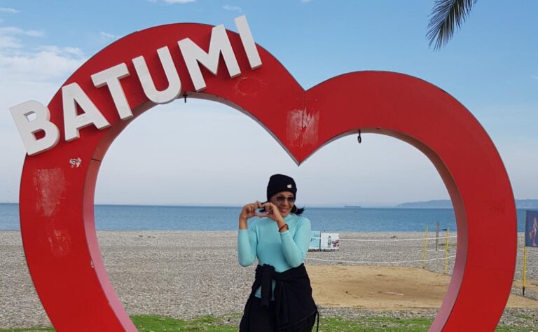 the Batumi Love sign at Miracle Park. Georgia, the mystical transcontinental nation